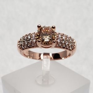 18k Morganite Pave Ring
